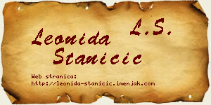 Leonida Staničić vizit kartica